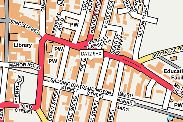 DA12 9HX map - OS OpenMap – Local (Ordnance Survey)