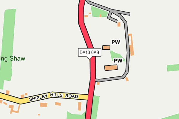 DA13 0AB map - OS OpenMap – Local (Ordnance Survey)