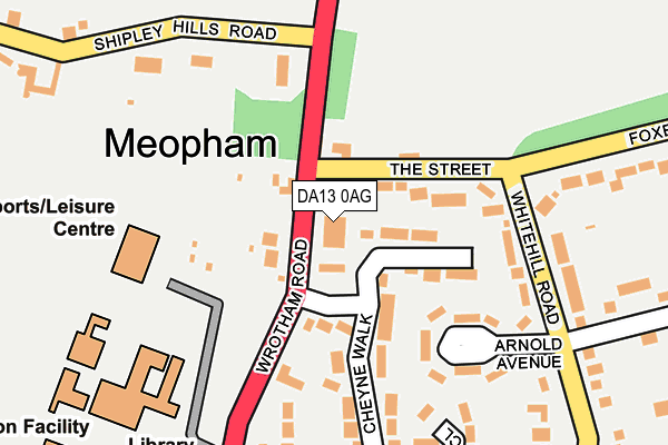 DA13 0AG map - OS OpenMap – Local (Ordnance Survey)