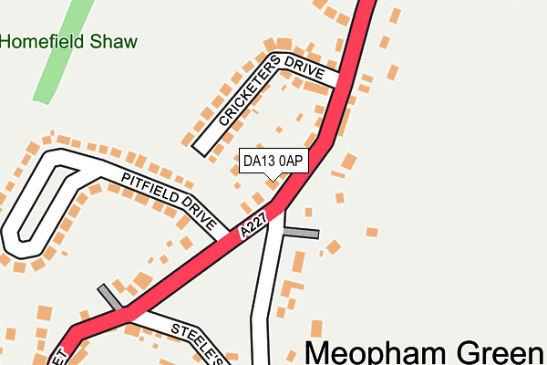DA13 0AP map - OS OpenMap – Local (Ordnance Survey)