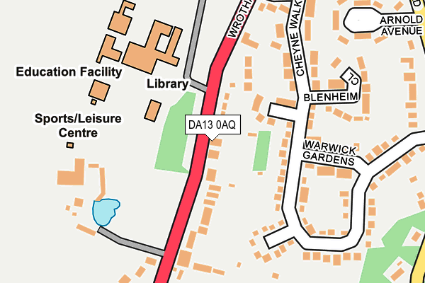 DA13 0AQ map - OS OpenMap – Local (Ordnance Survey)