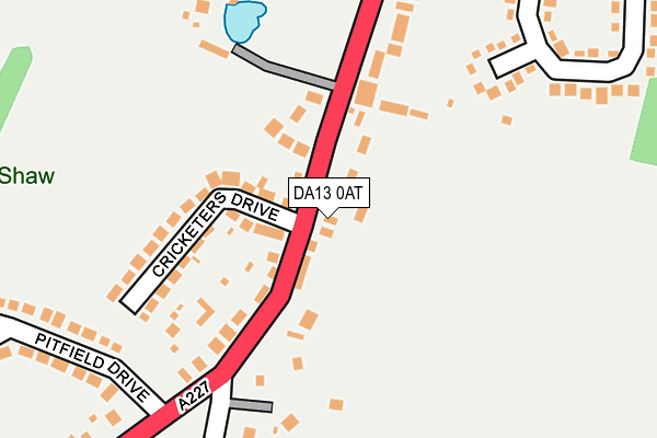DA13 0AT map - OS OpenMap – Local (Ordnance Survey)