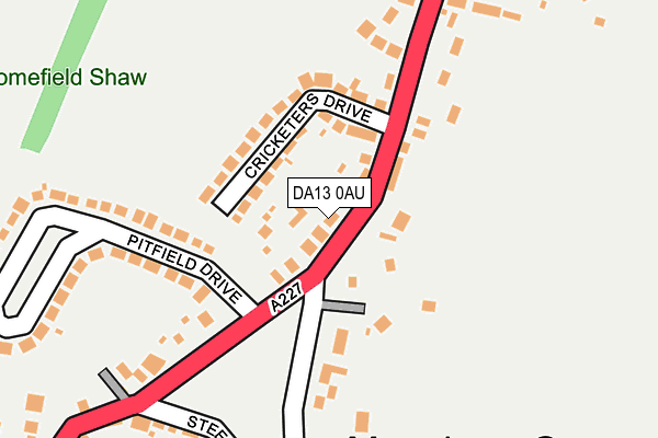 DA13 0AU map - OS OpenMap – Local (Ordnance Survey)