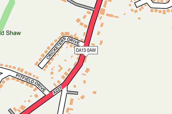 DA13 0AW map - OS OpenMap – Local (Ordnance Survey)