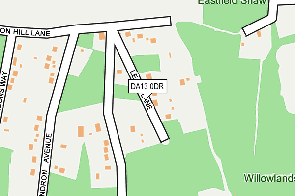 DA13 0DR map - OS OpenMap – Local (Ordnance Survey)