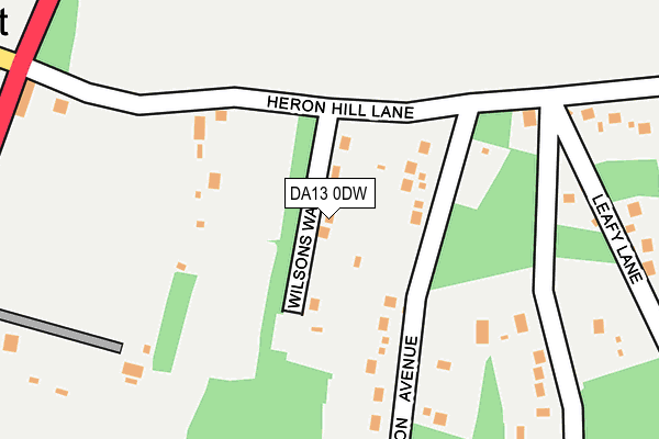 DA13 0DW map - OS OpenMap – Local (Ordnance Survey)