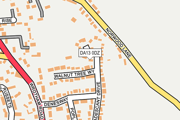 DA13 0DZ map - OS OpenMap – Local (Ordnance Survey)