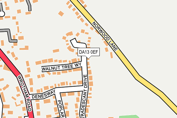DA13 0EF map - OS OpenMap – Local (Ordnance Survey)