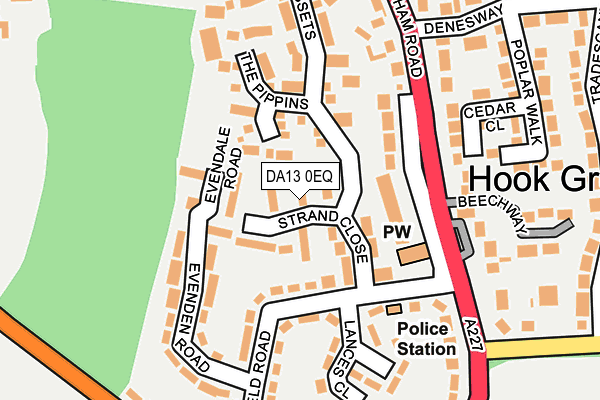 DA13 0EQ map - OS OpenMap – Local (Ordnance Survey)