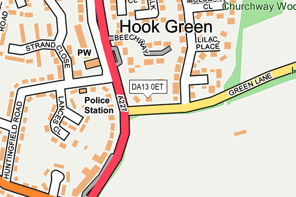 DA13 0ET map - OS OpenMap – Local (Ordnance Survey)