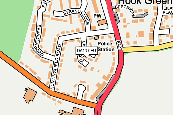 DA13 0EU map - OS OpenMap – Local (Ordnance Survey)