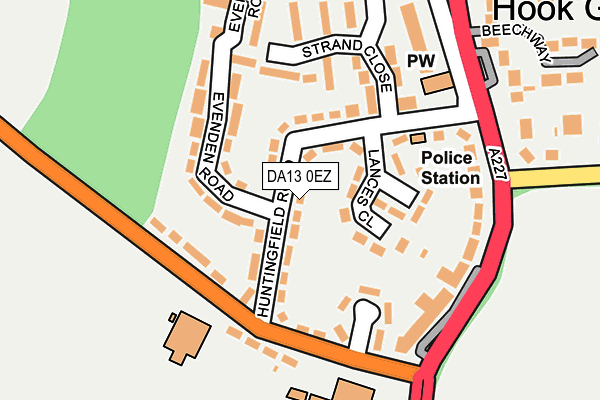 DA13 0EZ map - OS OpenMap – Local (Ordnance Survey)