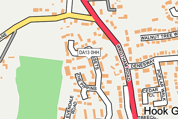 DA13 0HH map - OS OpenMap – Local (Ordnance Survey)