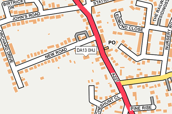DA13 0HJ map - OS OpenMap – Local (Ordnance Survey)