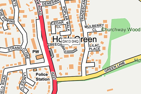 DA13 0HQ map - OS OpenMap – Local (Ordnance Survey)