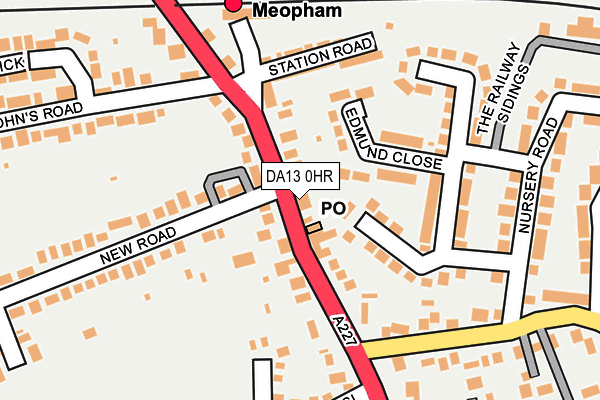 DA13 0HR map - OS OpenMap – Local (Ordnance Survey)