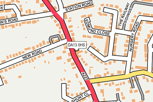 DA13 0HS map - OS OpenMap – Local (Ordnance Survey)