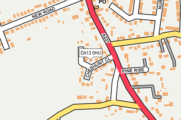 DA13 0HU map - OS OpenMap – Local (Ordnance Survey)