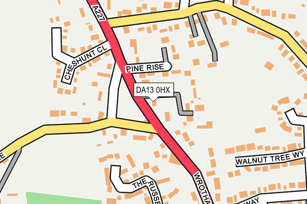 DA13 0HX map - OS OpenMap – Local (Ordnance Survey)