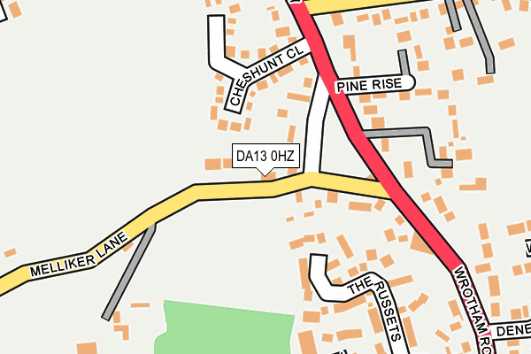 DA13 0HZ map - OS OpenMap – Local (Ordnance Survey)