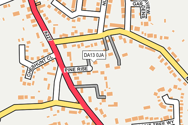 DA13 0JA map - OS OpenMap – Local (Ordnance Survey)