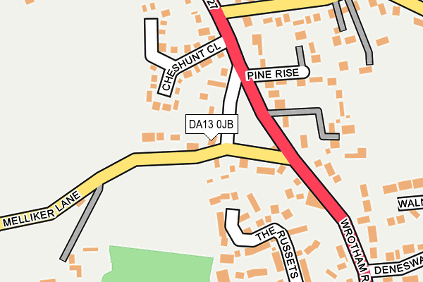 DA13 0JB map - OS OpenMap – Local (Ordnance Survey)