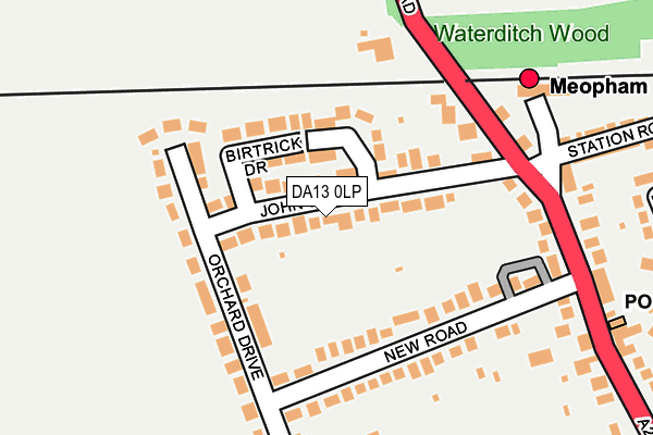 DA13 0LP map - OS OpenMap – Local (Ordnance Survey)