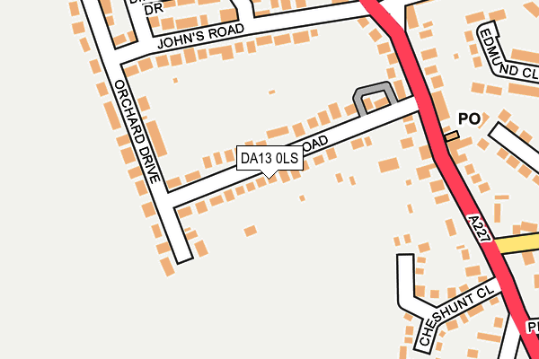 DA13 0LS map - OS OpenMap – Local (Ordnance Survey)