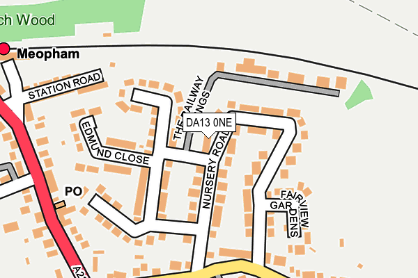 DA13 0NE map - OS OpenMap – Local (Ordnance Survey)