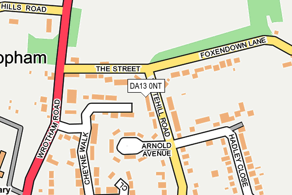 DA13 0NT map - OS OpenMap – Local (Ordnance Survey)