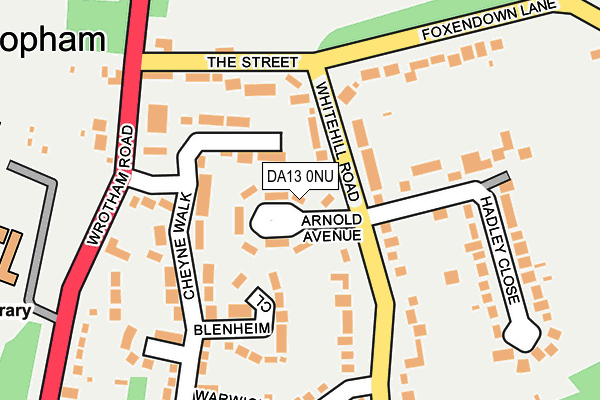 DA13 0NU map - OS OpenMap – Local (Ordnance Survey)