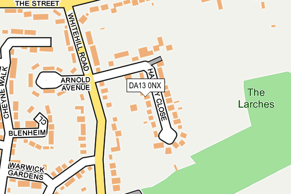 DA13 0NX map - OS OpenMap – Local (Ordnance Survey)