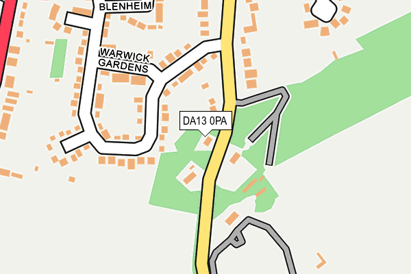DA13 0PA map - OS OpenMap – Local (Ordnance Survey)