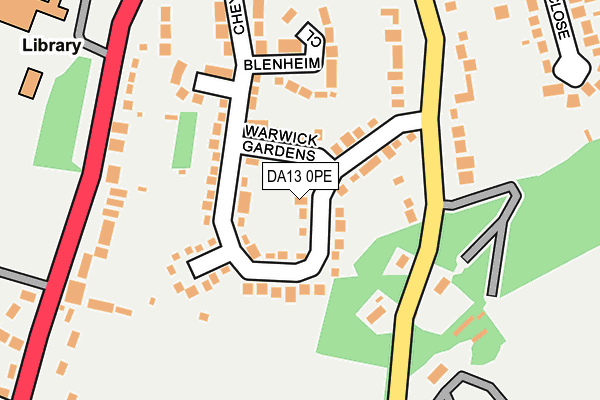 DA13 0PE map - OS OpenMap – Local (Ordnance Survey)