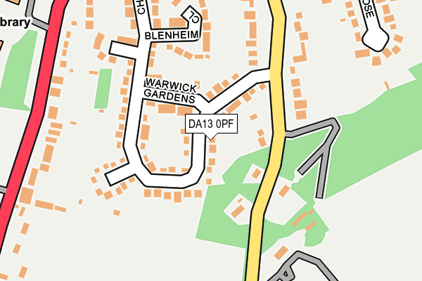 DA13 0PF map - OS OpenMap – Local (Ordnance Survey)