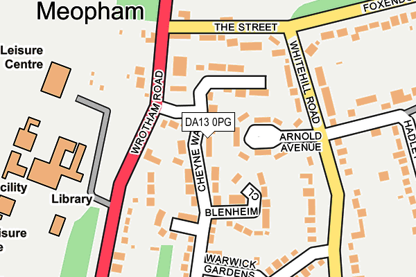 DA13 0PG map - OS OpenMap – Local (Ordnance Survey)