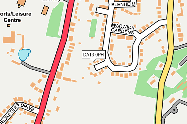 DA13 0PH map - OS OpenMap – Local (Ordnance Survey)