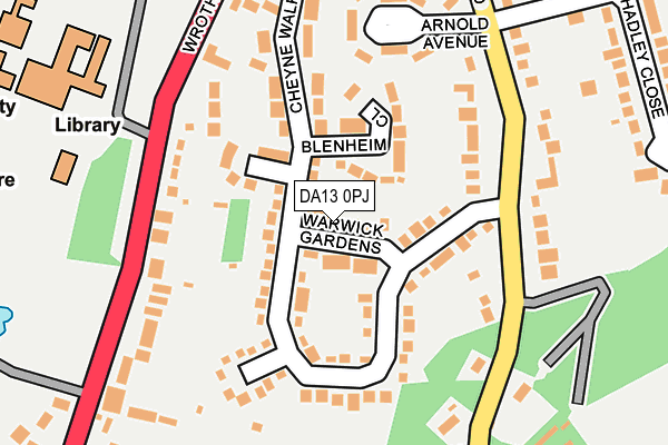 DA13 0PJ map - OS OpenMap – Local (Ordnance Survey)