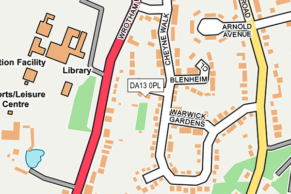 DA13 0PL map - OS OpenMap – Local (Ordnance Survey)