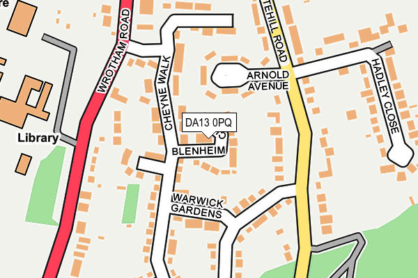 DA13 0PQ map - OS OpenMap – Local (Ordnance Survey)