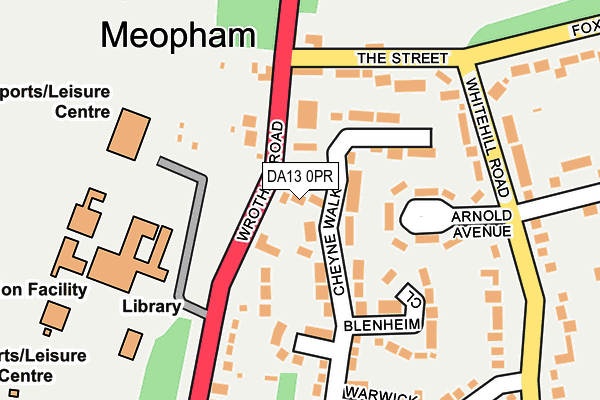 DA13 0PR map - OS OpenMap – Local (Ordnance Survey)