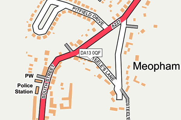 DA13 0QF map - OS OpenMap – Local (Ordnance Survey)