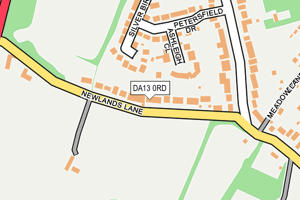 DA13 0RD map - OS OpenMap – Local (Ordnance Survey)