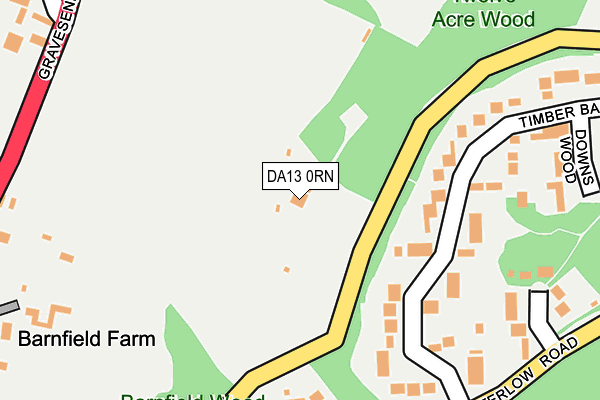DA13 0RN map - OS OpenMap – Local (Ordnance Survey)