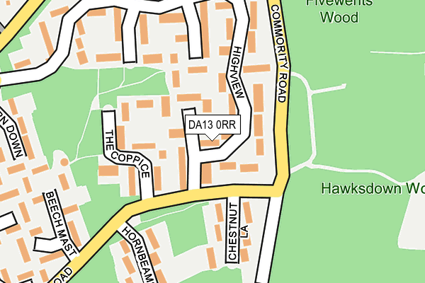 DA13 0RR map - OS OpenMap – Local (Ordnance Survey)