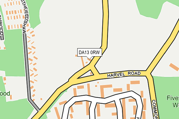 DA13 0RW map - OS OpenMap – Local (Ordnance Survey)