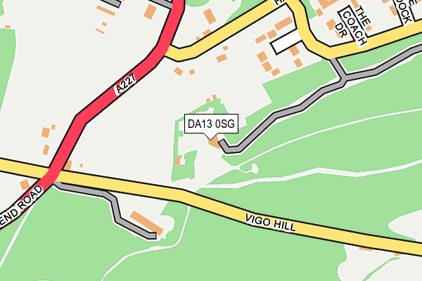 DA13 0SG map - OS OpenMap – Local (Ordnance Survey)