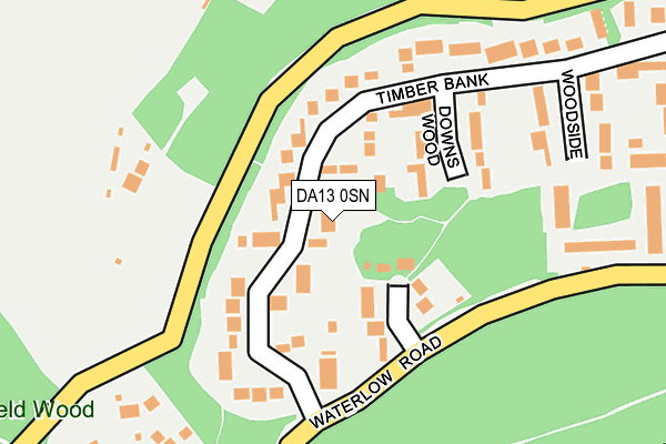 DA13 0SN map - OS OpenMap – Local (Ordnance Survey)