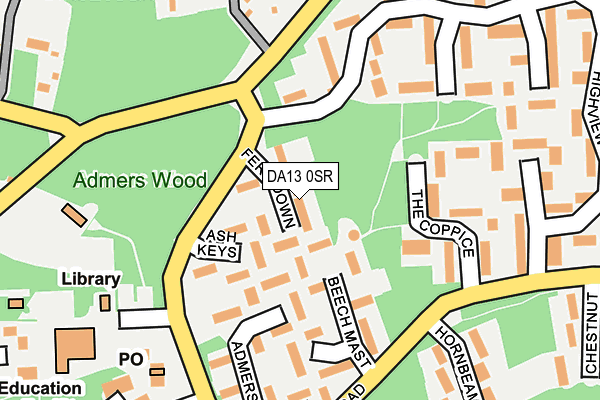 DA13 0SR map - OS OpenMap – Local (Ordnance Survey)