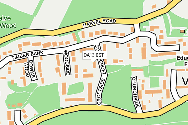 DA13 0ST map - OS OpenMap – Local (Ordnance Survey)